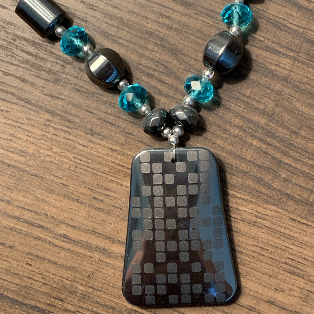 Handmade Hematite Necklace and Earrings